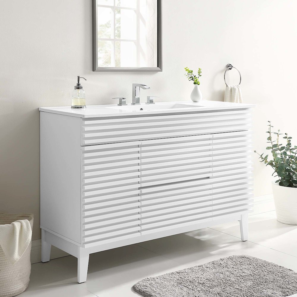 Render 48" Single Sink Bathroom Vanity. Picture 10