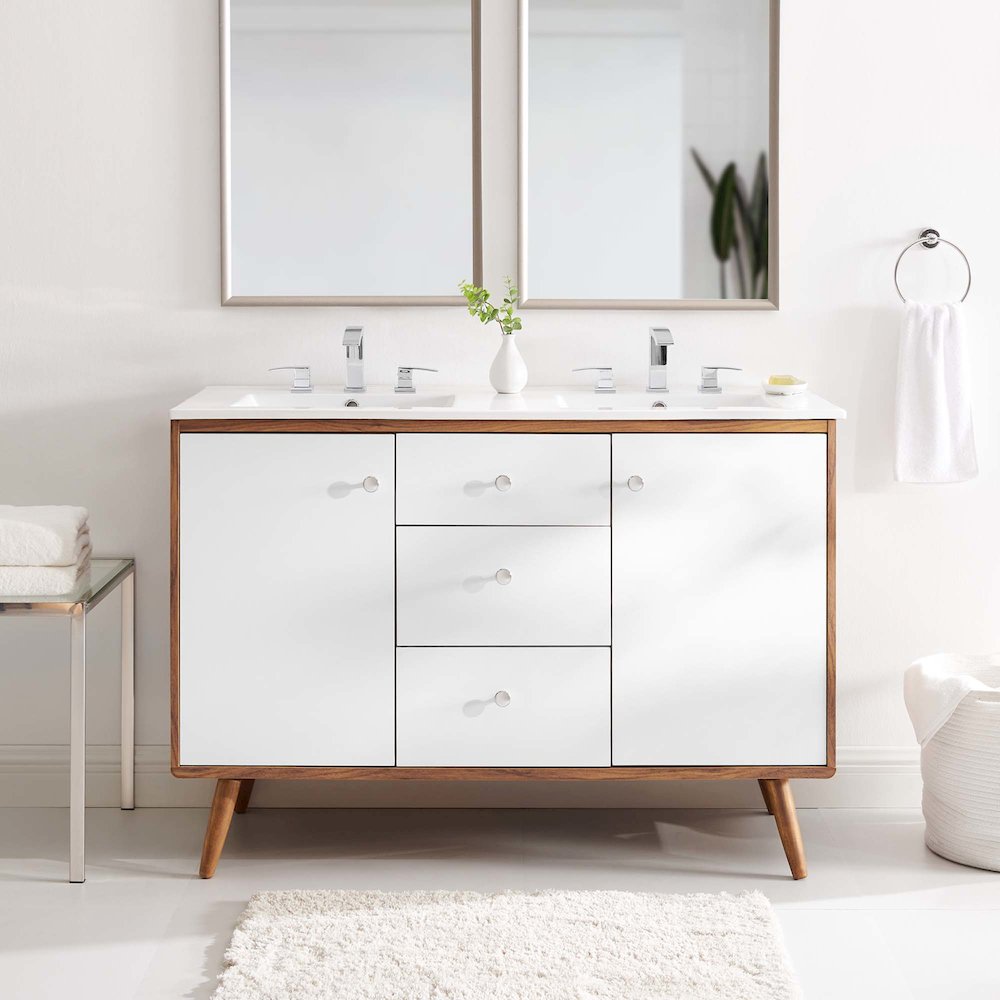 Transmit 48" Double Sink Bathroom Vanity. Picture 9
