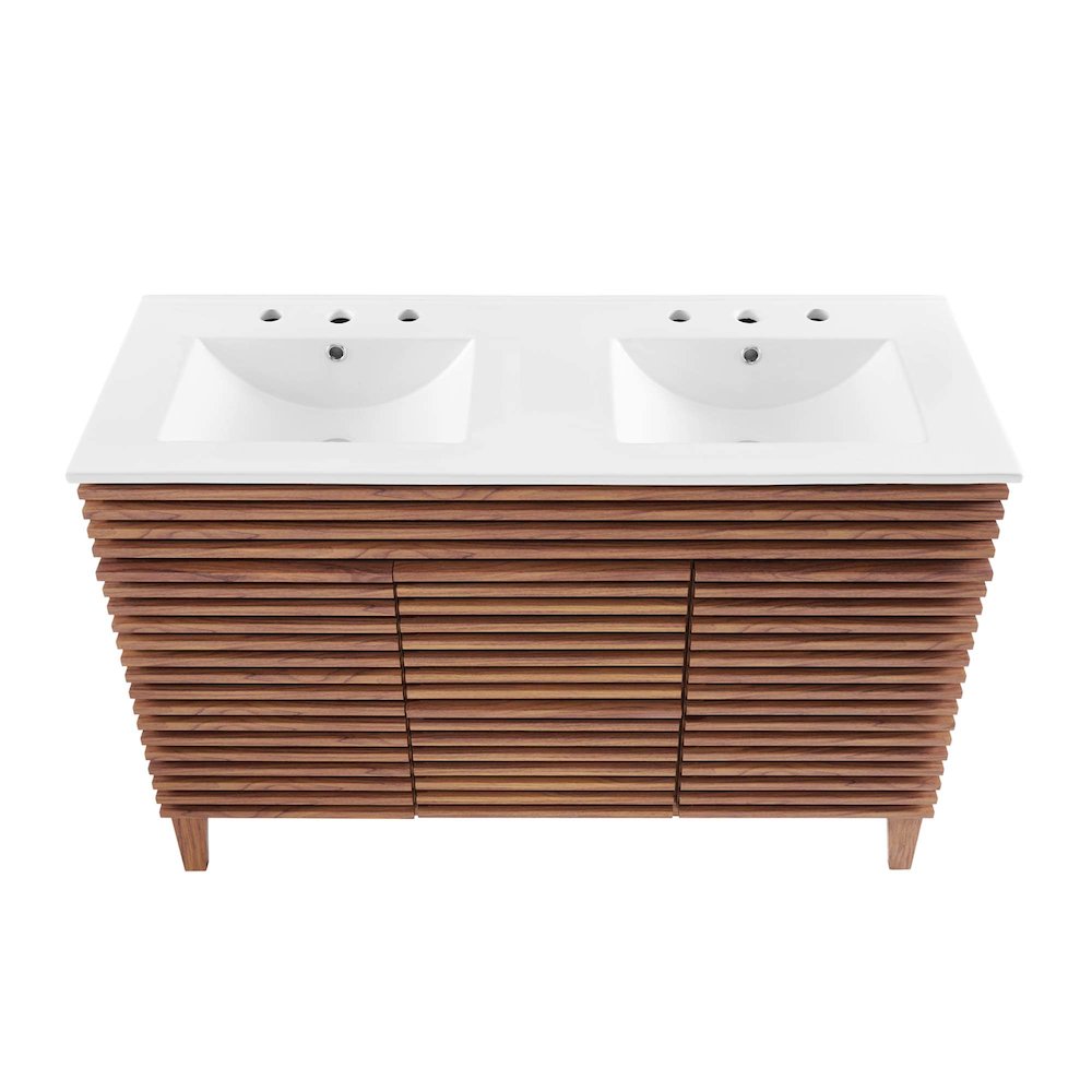 Render 48" Double Sink Bathroom Vanity. Picture 7