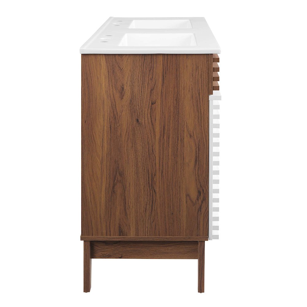 Render 48" Double Sink Bathroom Vanity. Picture 3