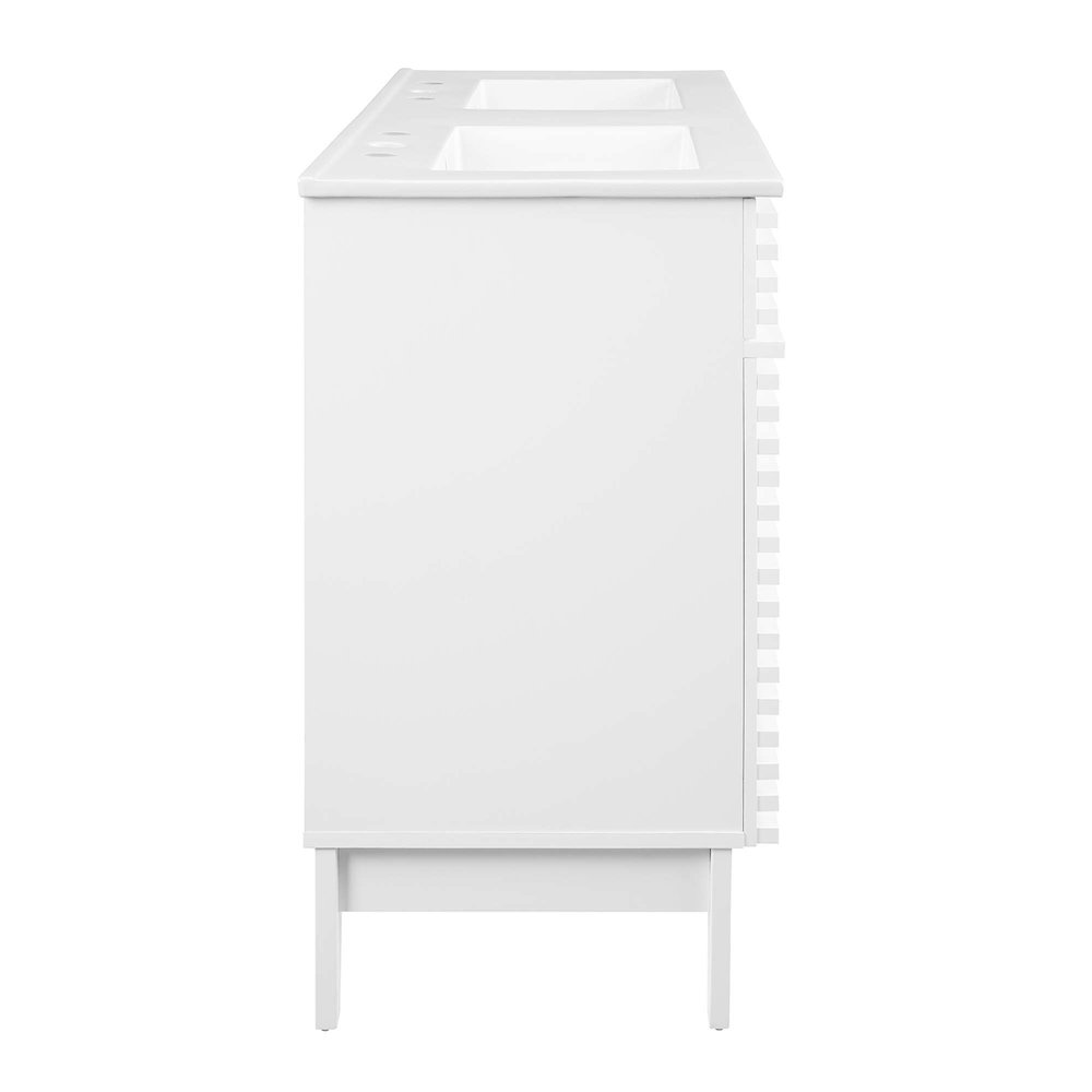 Render 48" Double Sink Bathroom Vanity. Picture 3