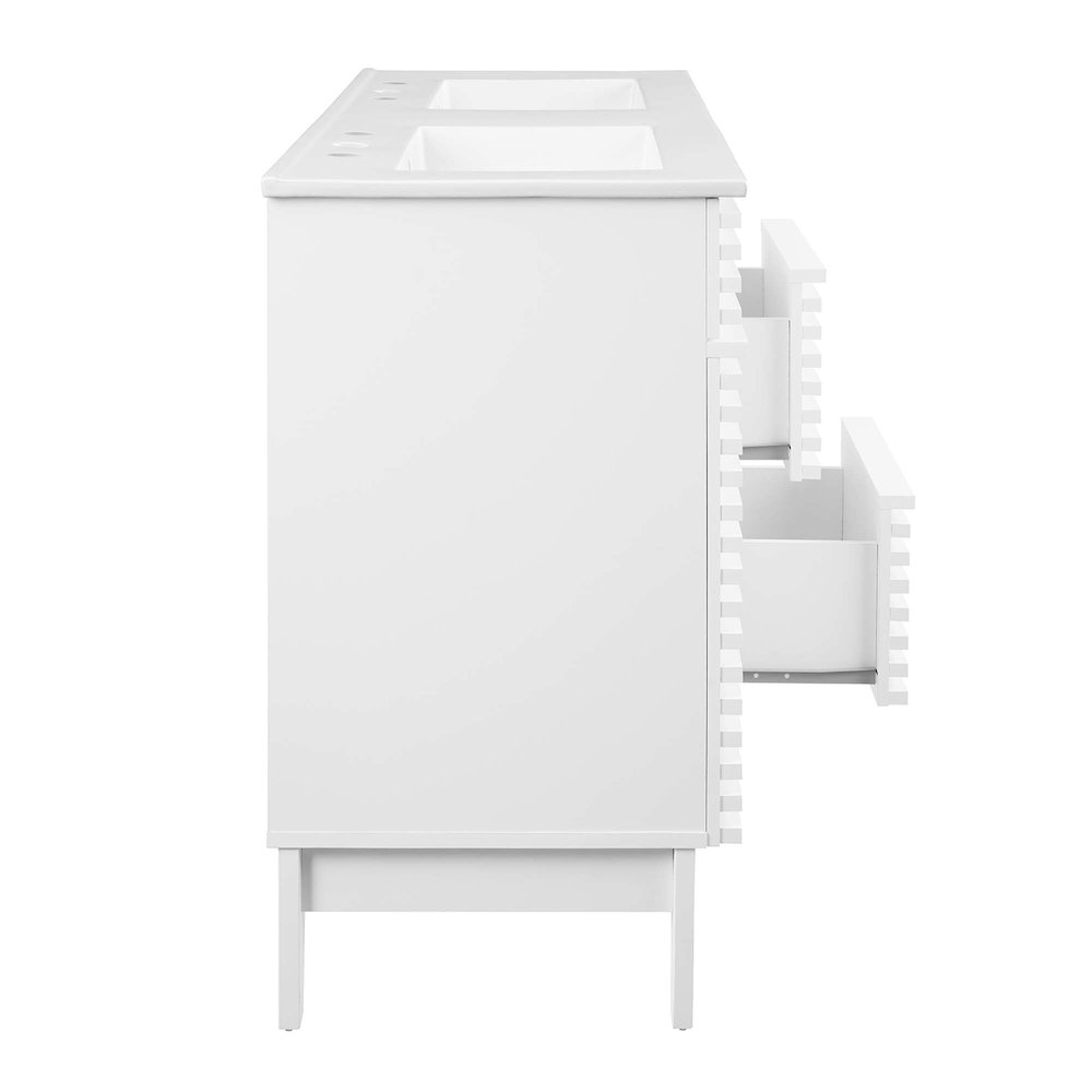 Render 48" Double Sink Bathroom Vanity. Picture 4