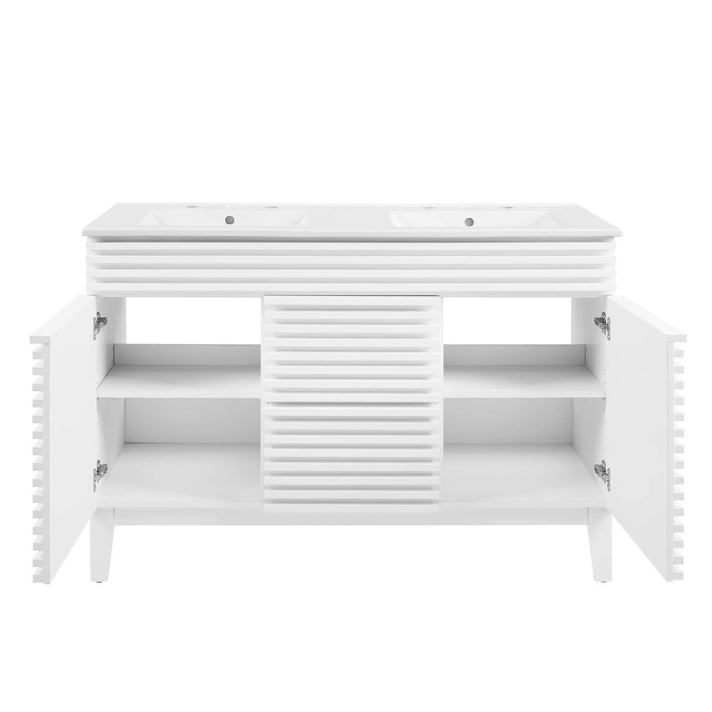 Render 48" Double Sink Bathroom Vanity. Picture 6
