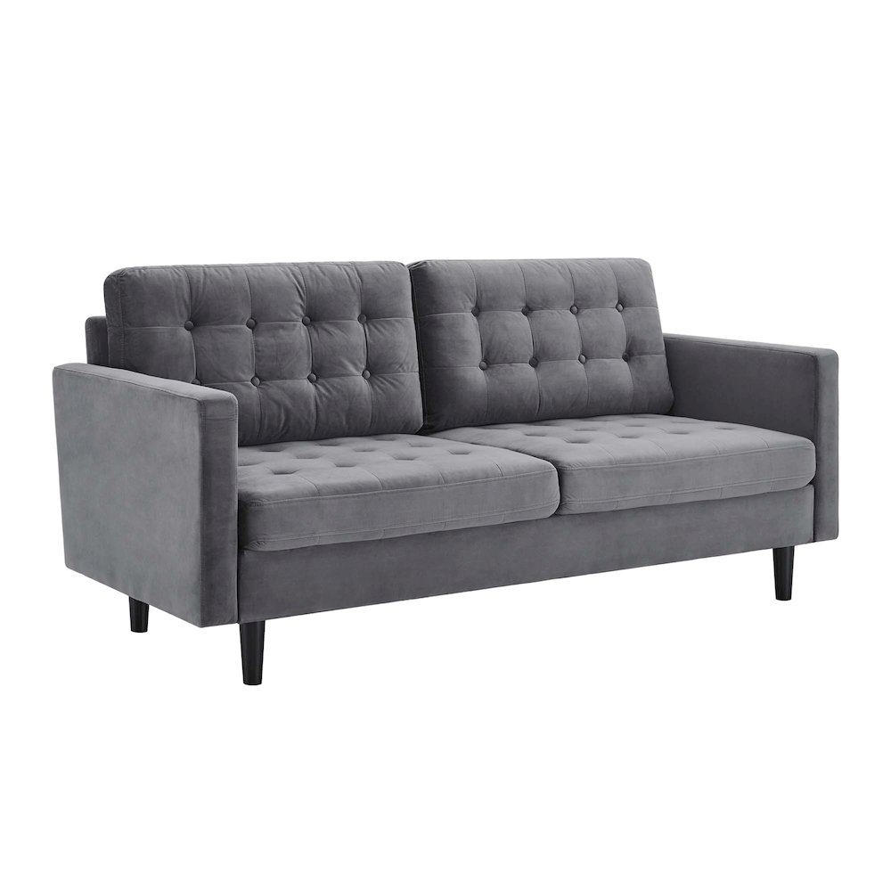 Exalt Tufted Performance Velvet Sofa. Picture 1