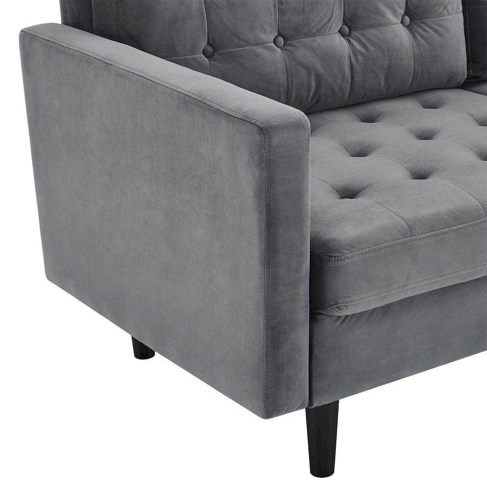 Exalt Tufted Performance Velvet Sofa. Picture 5