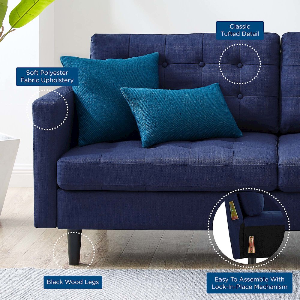 Exalt Tufted Fabric Sofa. Picture 9