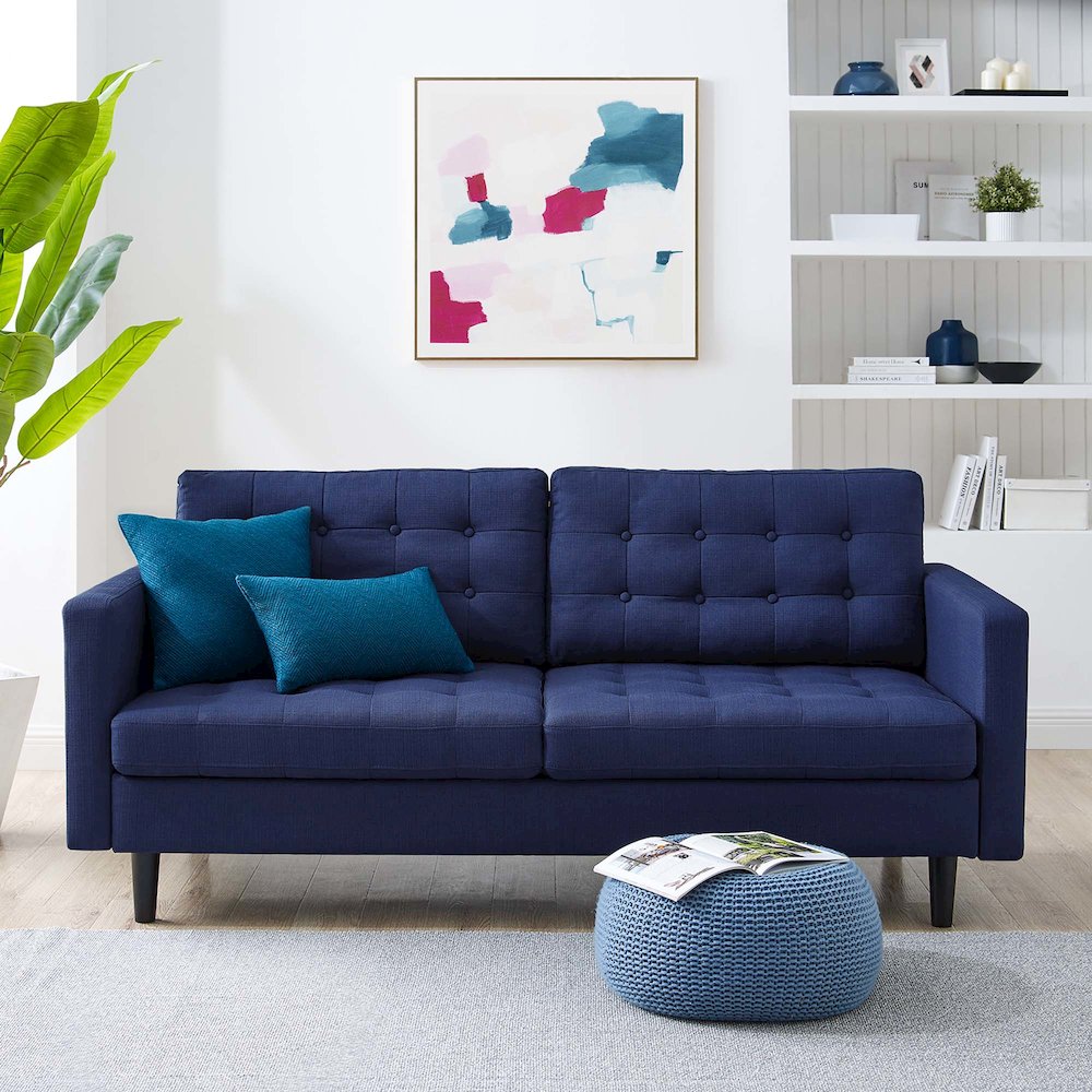 Exalt Tufted Fabric Sofa. Picture 7