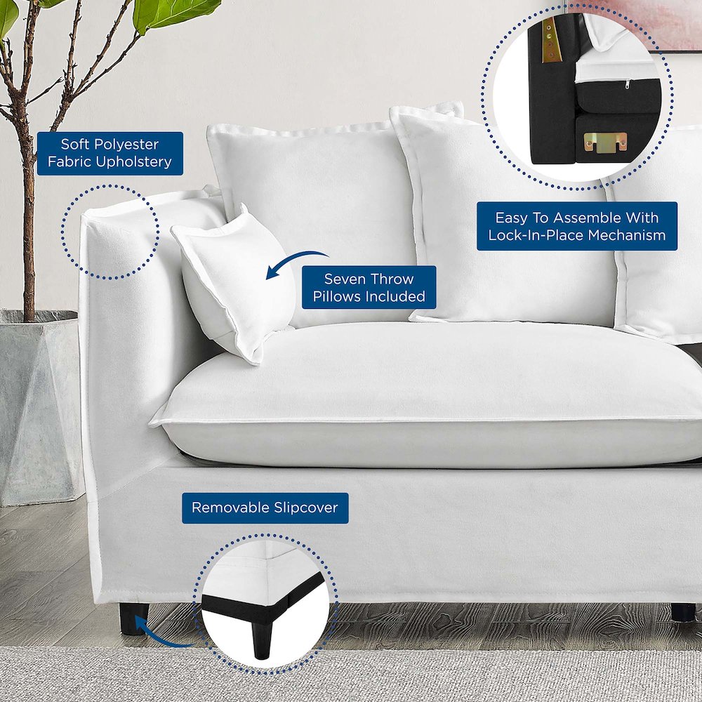 Avalon Slipcover Fabric Sofa. Picture 12