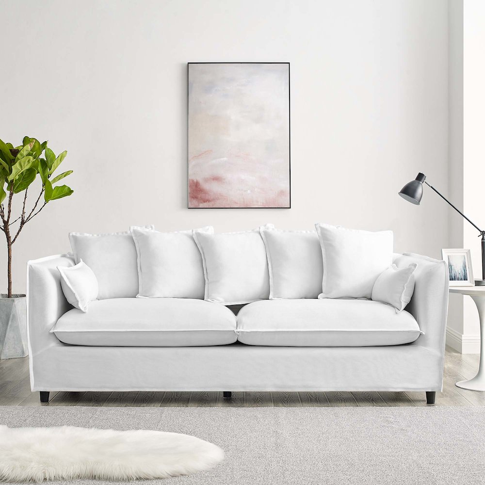 Avalon Slipcover Fabric Sofa. Picture 10