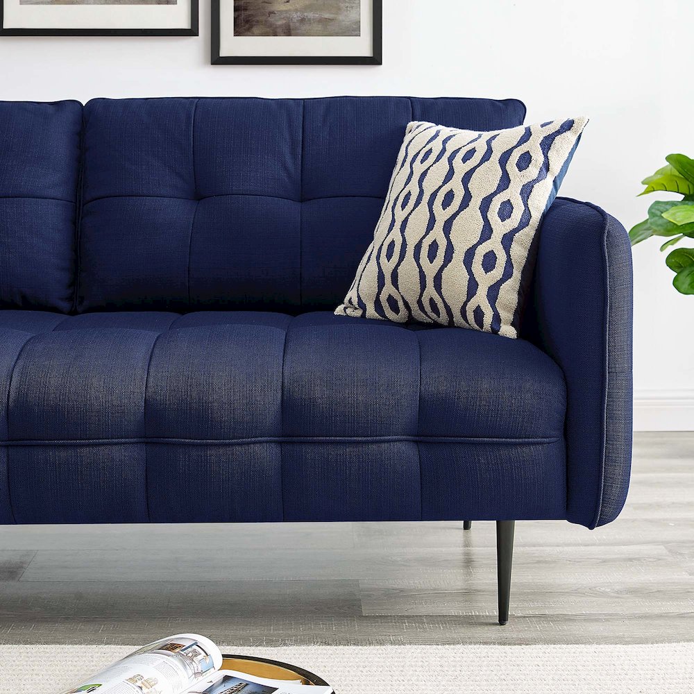 Cameron Tufted Fabric Sofa. Picture 10