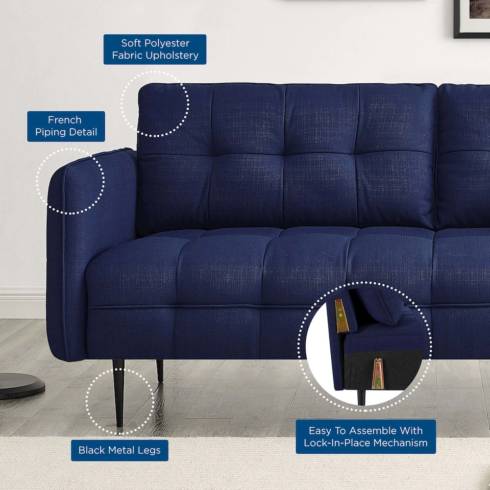 Cameron Tufted Fabric Sofa. Picture 11