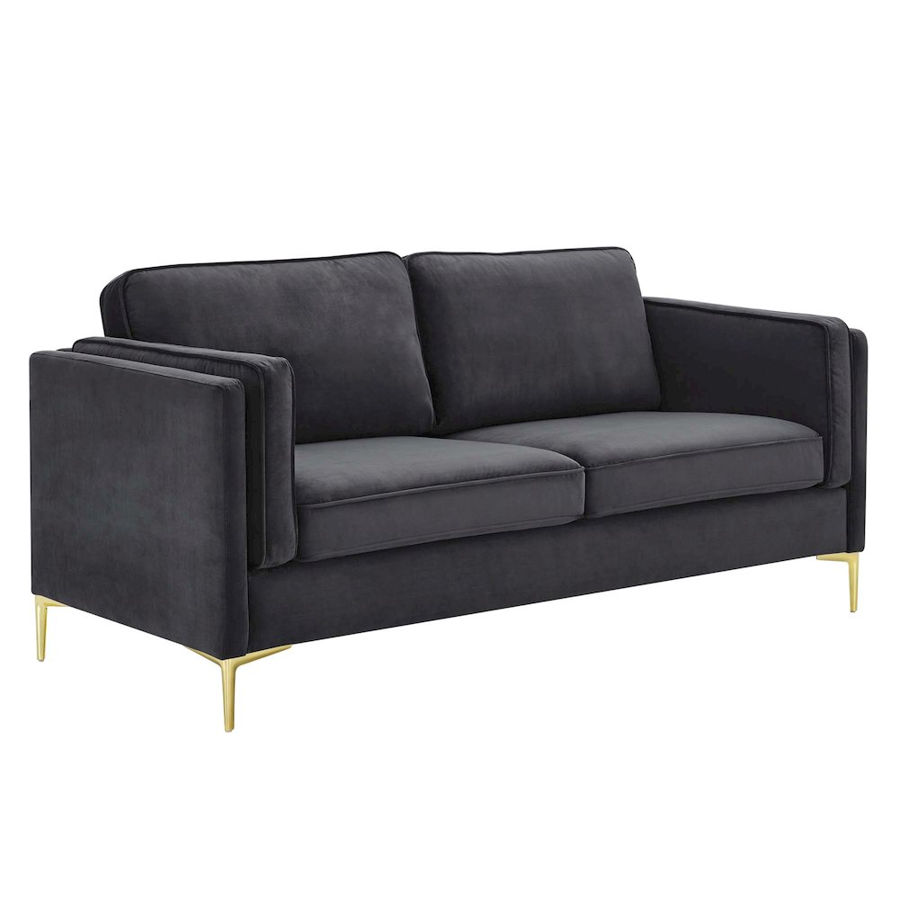 Kaiya Performance Velvet Sofa. Picture 1