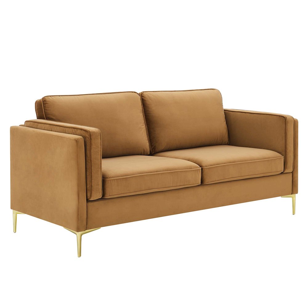 Kaiya Performance Velvet Sofa. Picture 1