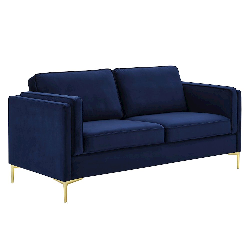 Kaiya Performance Velvet Sofa. Picture 1
