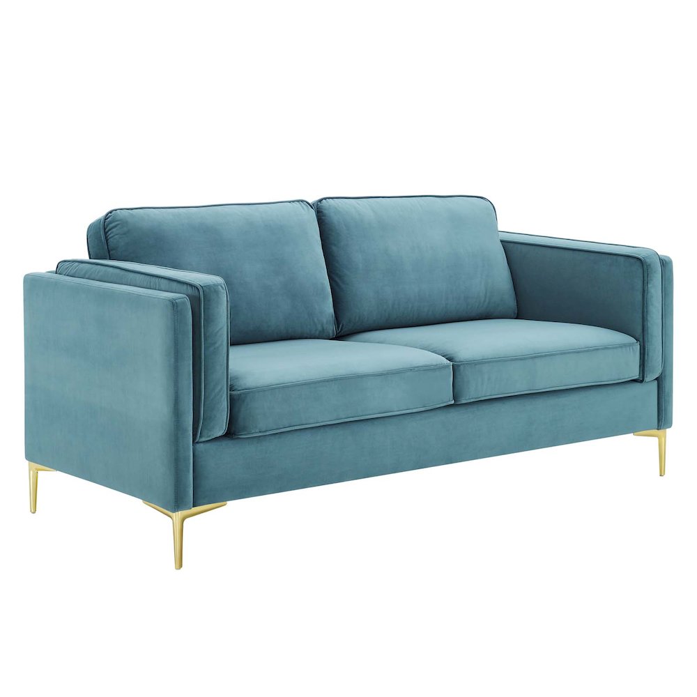 Kaiya Performance Velvet Sofa. Picture 1