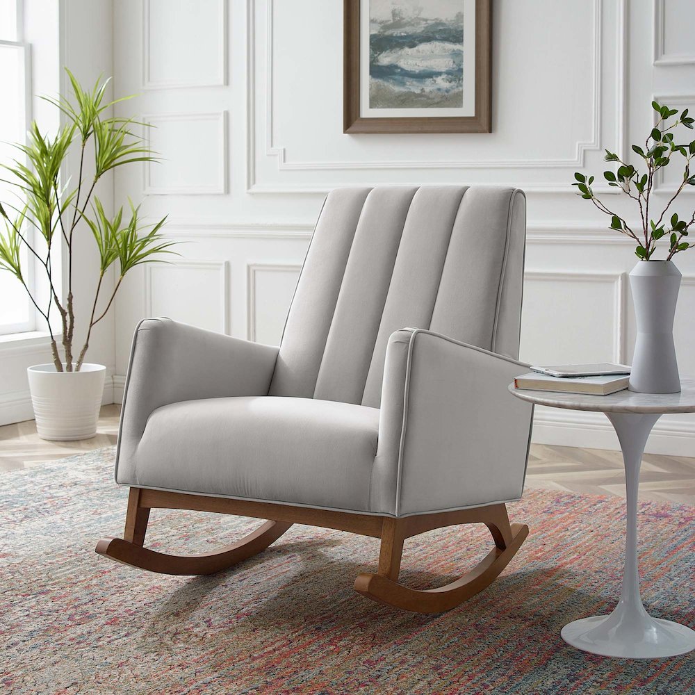 Sway Performance Velvet Rocking Chair. Picture 6