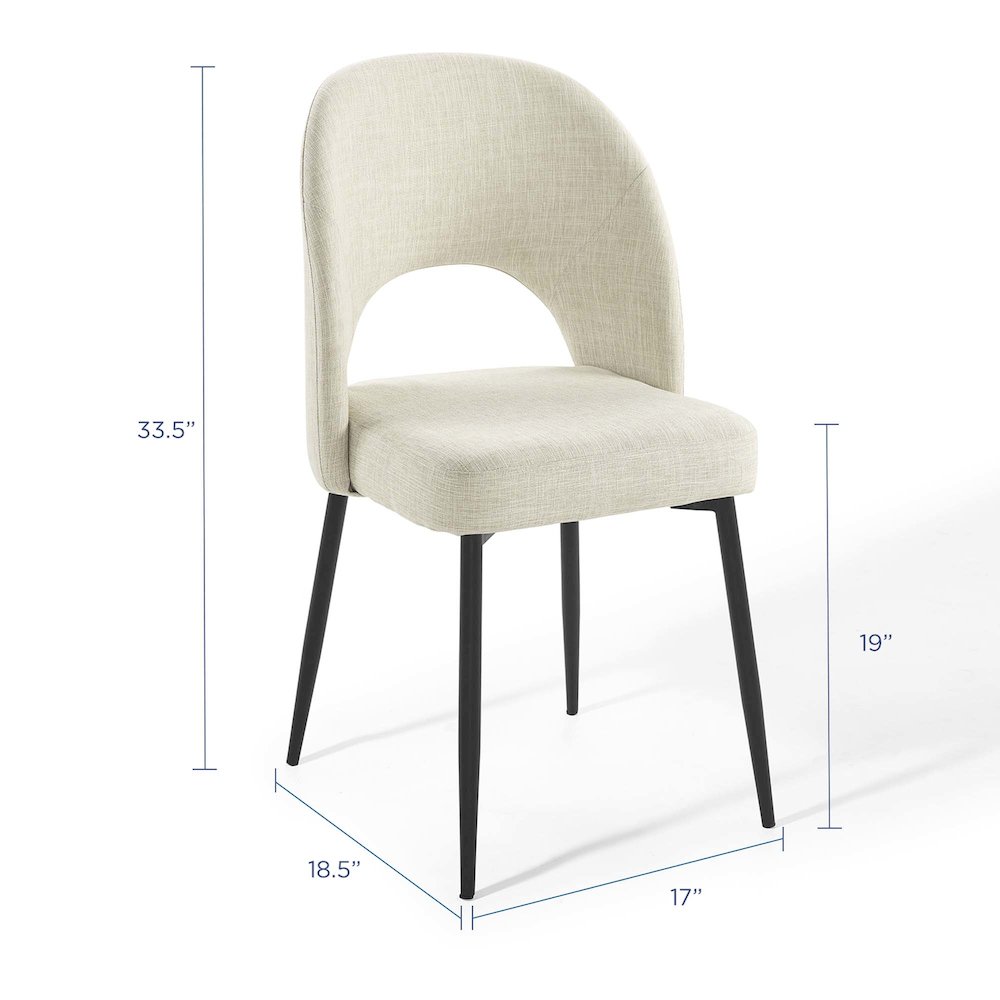 Rouse Upholstered Fabric Dining Side Chair Set of 2. Picture 2