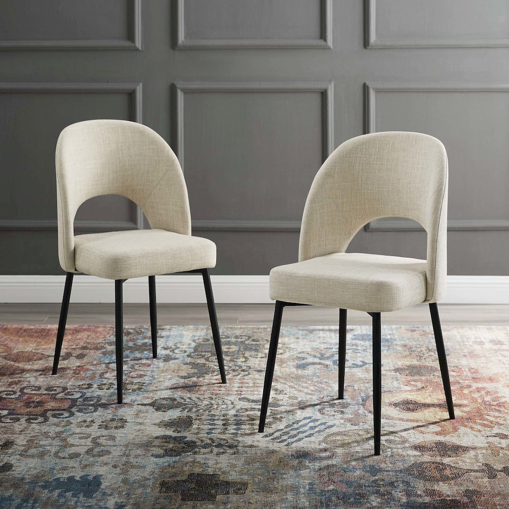 Rouse Upholstered Fabric Dining Side Chair Set of 2. Picture 8