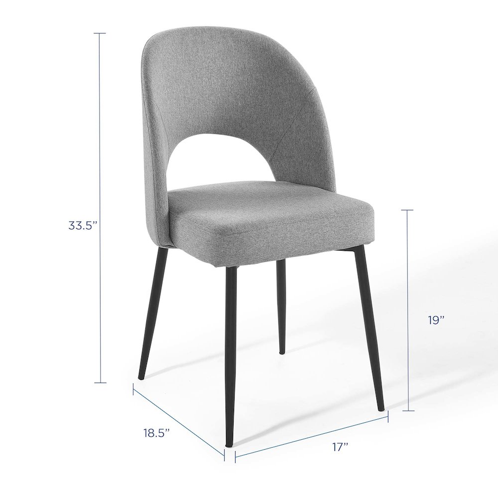 Rouse Upholstered Fabric Dining Side Chair Set of 2. Picture 2