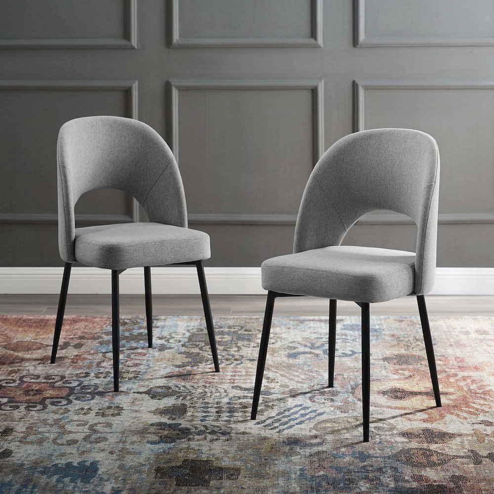 Rouse Upholstered Fabric Dining Side Chair Set of 2. Picture 8