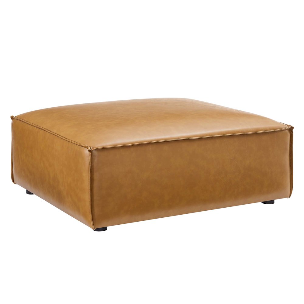 Restore Vegan Leather Ottoman. Picture 1