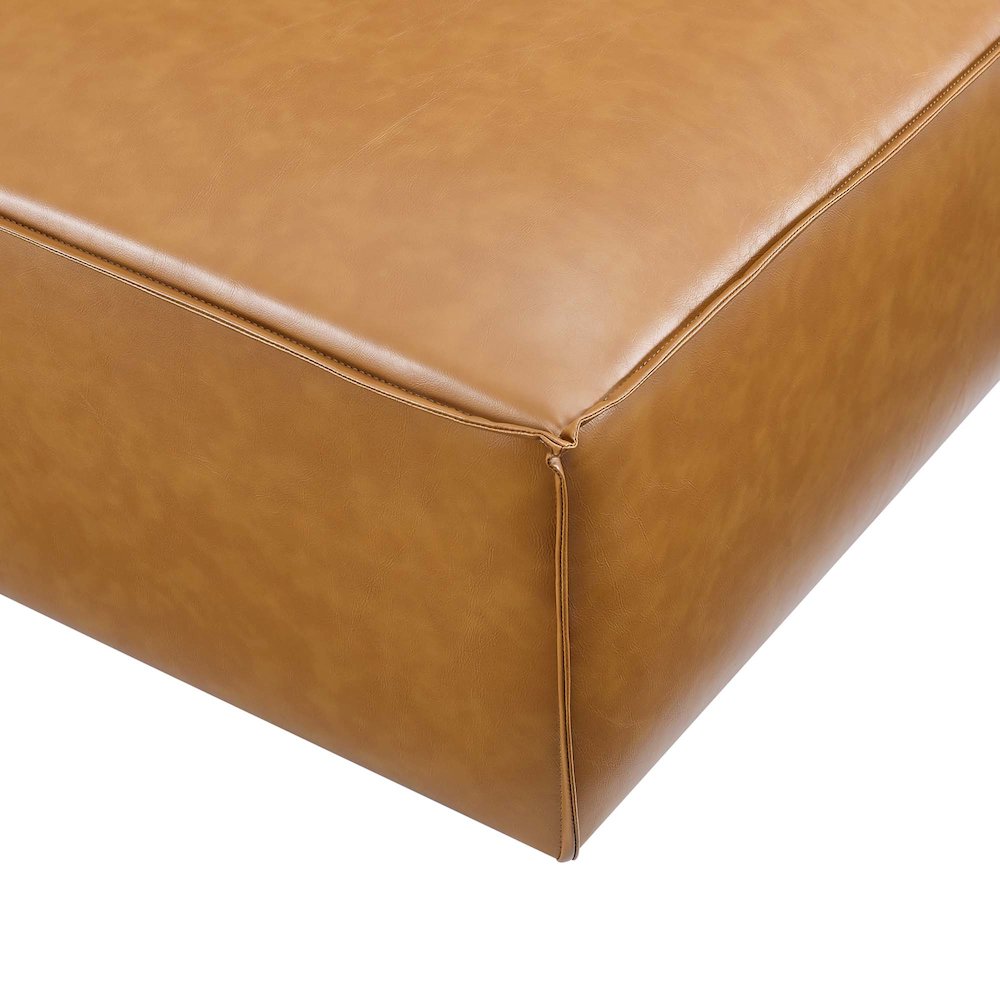 Restore Vegan Leather Ottoman. Picture 4