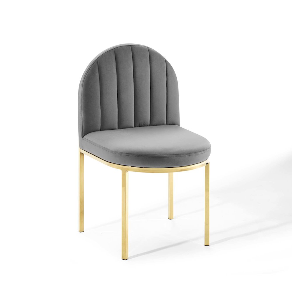 Isla Performance Velvet Dining Side Chair Set of 2. Picture 3
