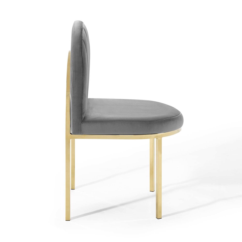 Isla Performance Velvet Dining Side Chair Set of 2. Picture 4