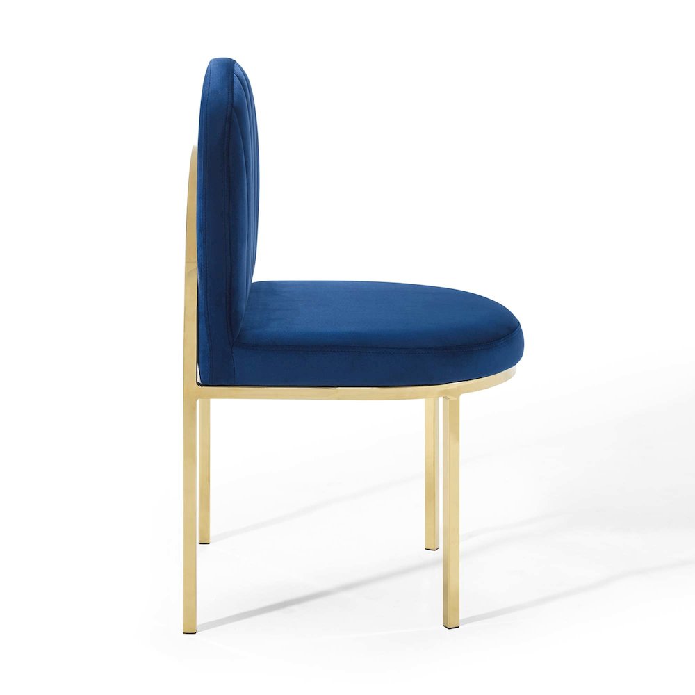 Isla Performance Velvet Dining Side Chair Set of 2. Picture 4