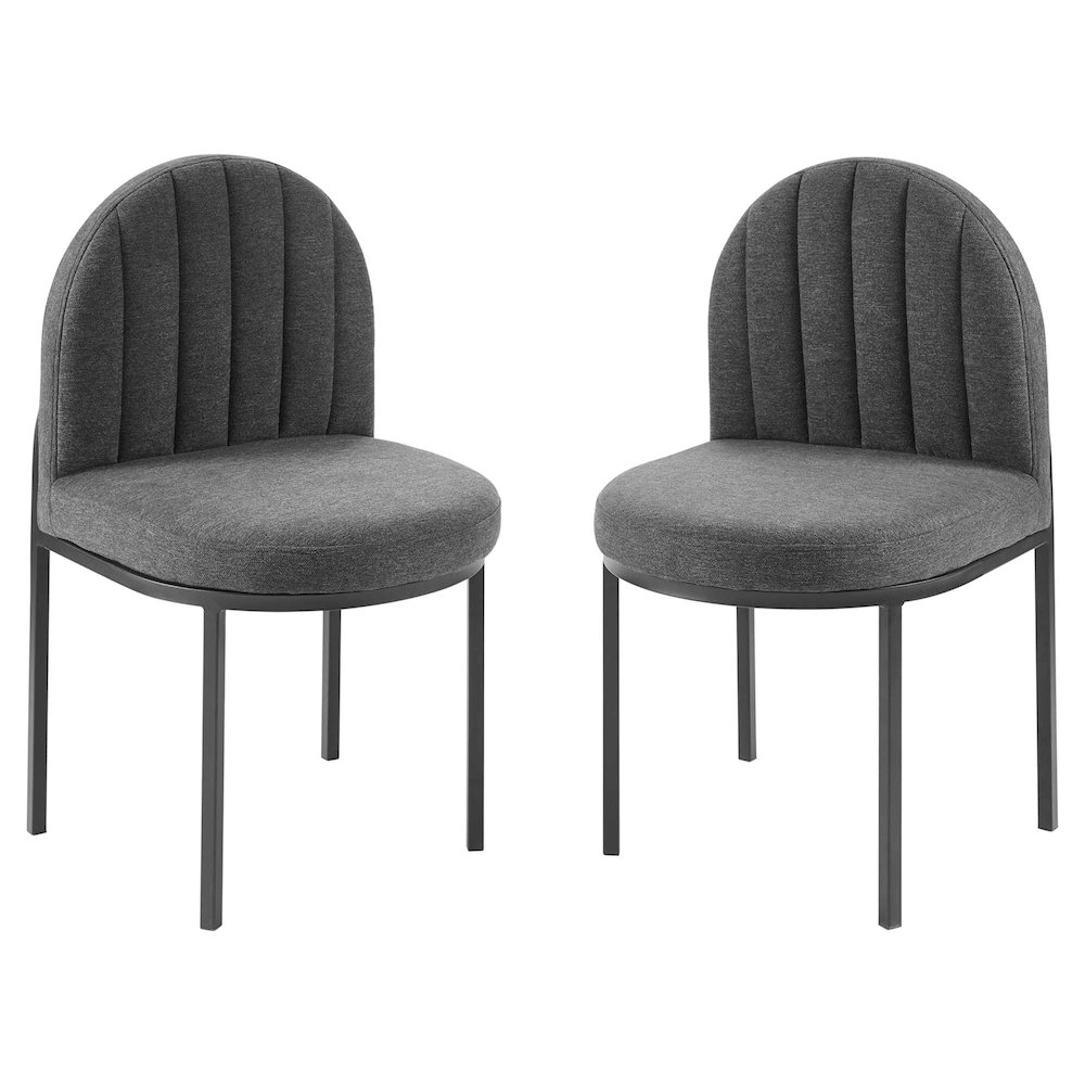 Isla Upholstered Fabric Dining Side Chair Set of 2. Picture 1