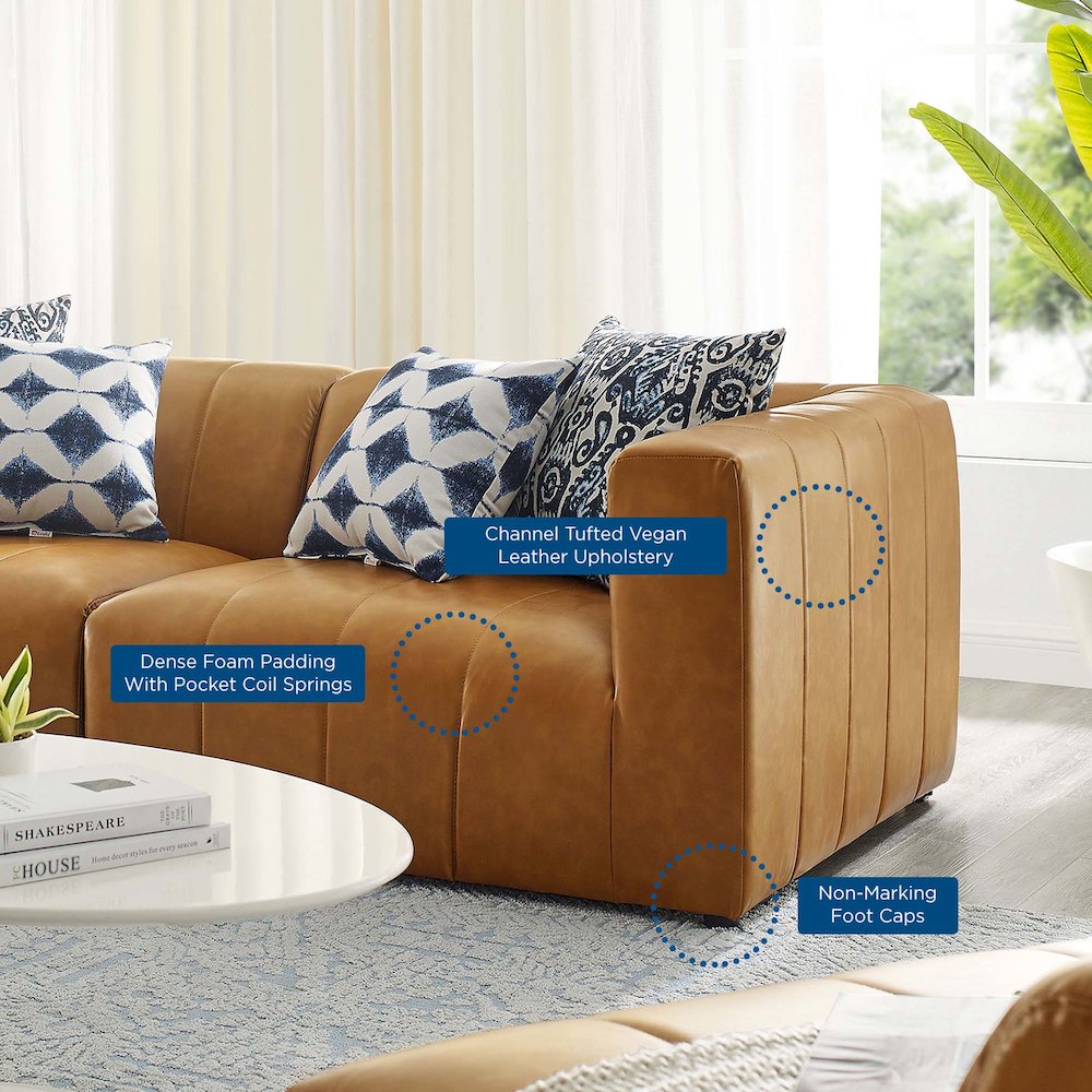 Bartlett 2-Piece Vegan Leather Loveseat. Picture 9
