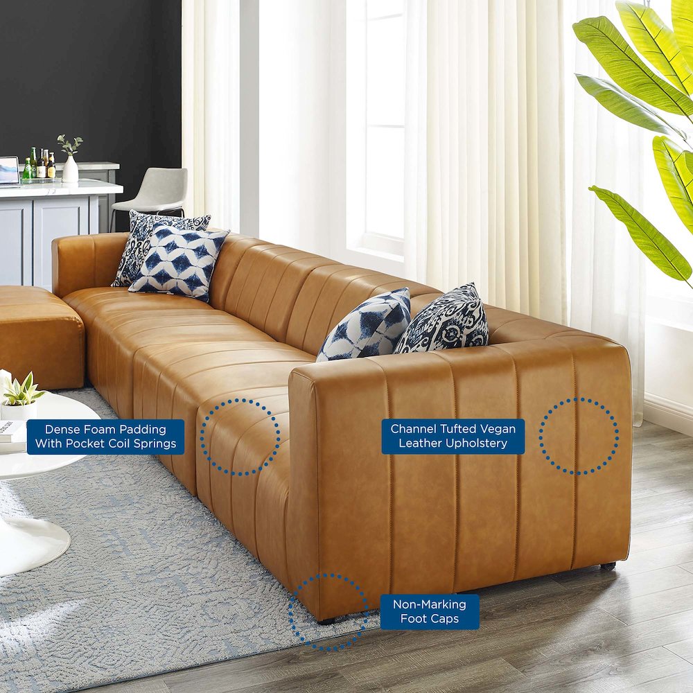 Bartlett 5-Piece Vegan Leather Sectional Sofa. Picture 13