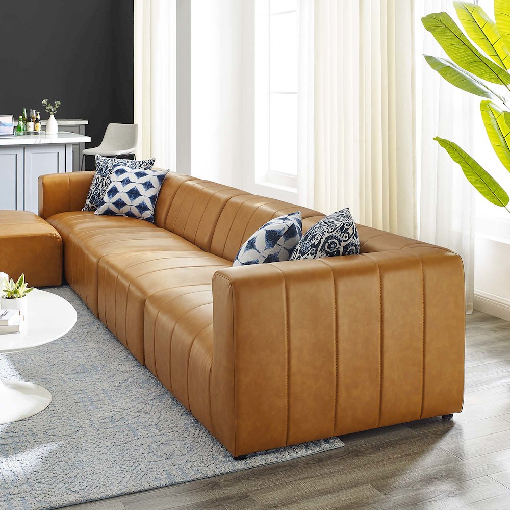 Bartlett 5-Piece Vegan Leather Sectional Sofa. Picture 14