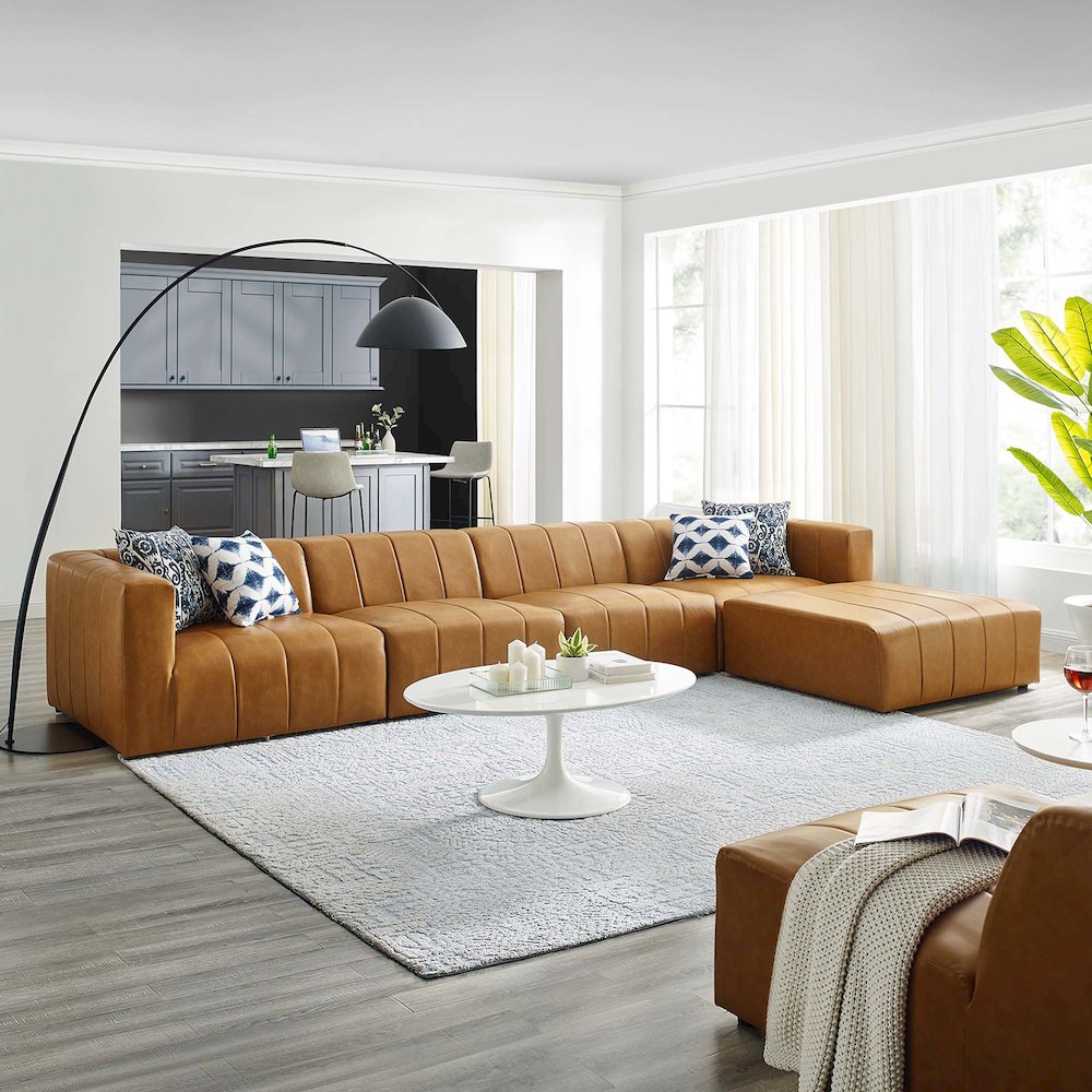 Bartlett 5-Piece Vegan Leather Sectional Sofa. Picture 12