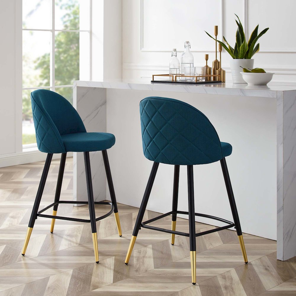 Cordial Fabric Counter Stools Set of 2. Picture 7