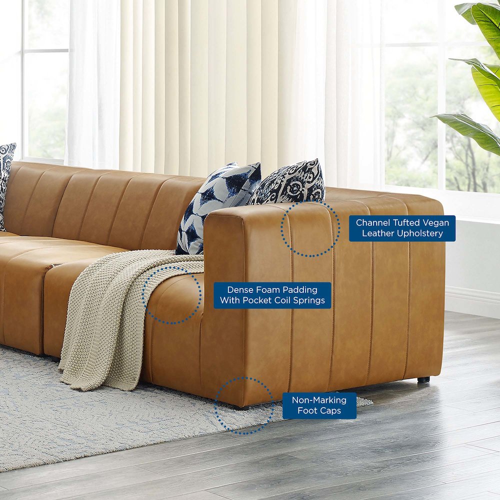 Bartlett 5-Piece Vegan Leather Sectional Sofa. Picture 11