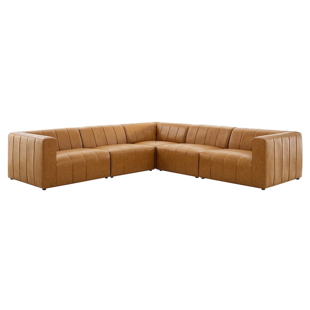Bartlett 5-Piece Vegan Leather Sectional Sofa. Picture 1