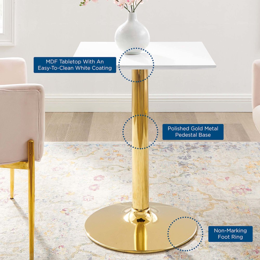Verne 24" Square Dining Table. Picture 5