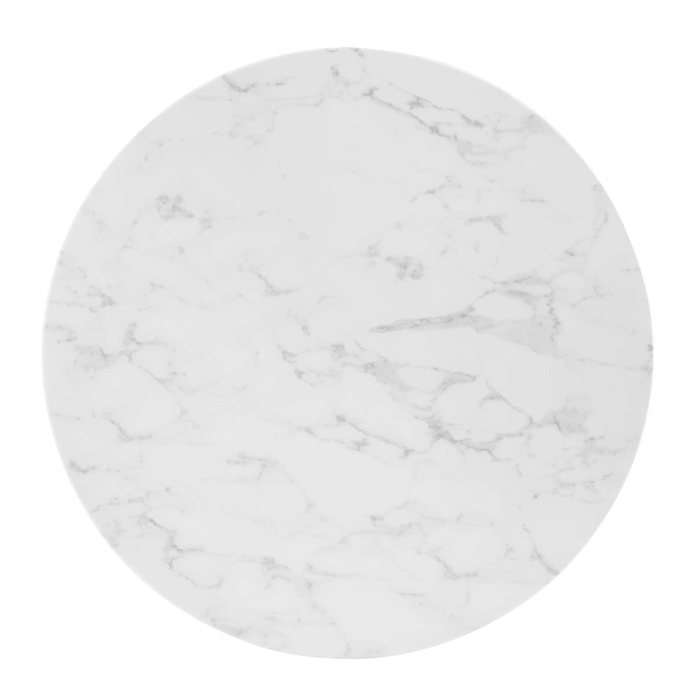 Verne 35" Artificial Marble Dining Table. Picture 2