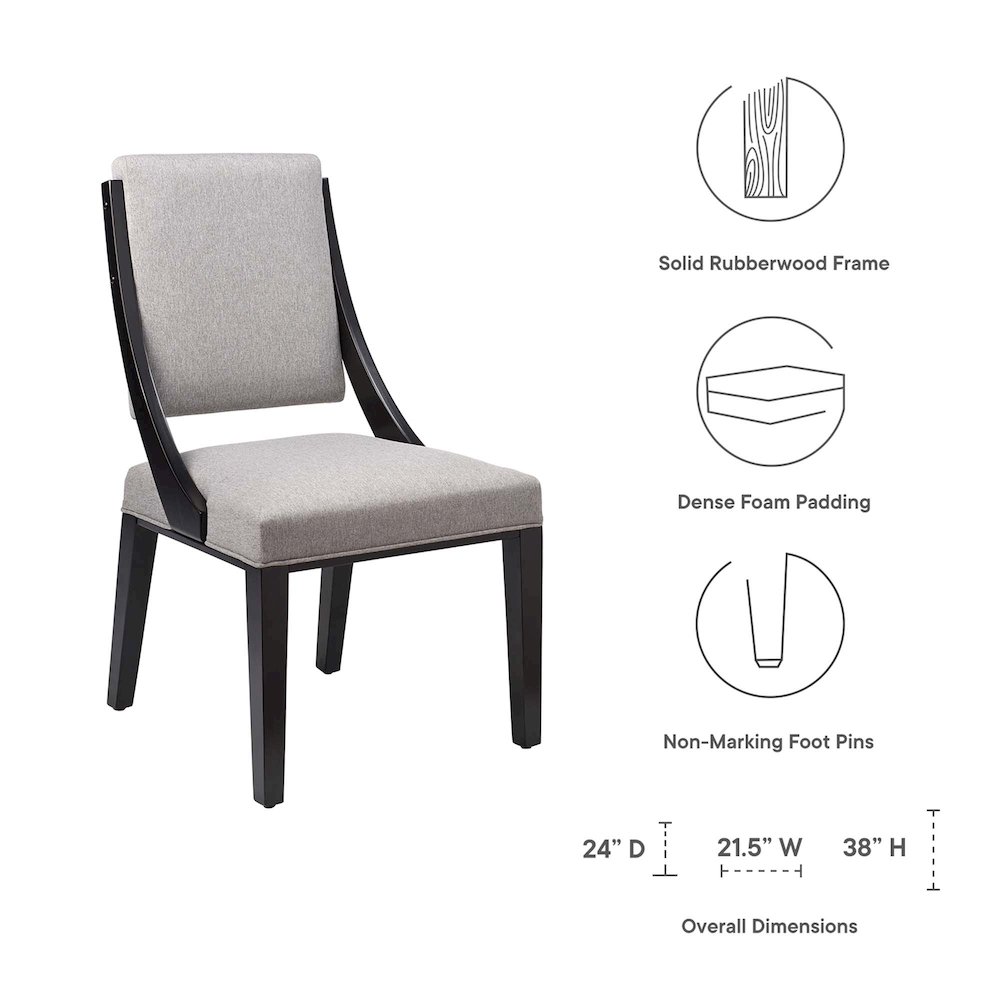 Cambridge Upholstered Fabric Dining Chairs Set of 2. Picture 2