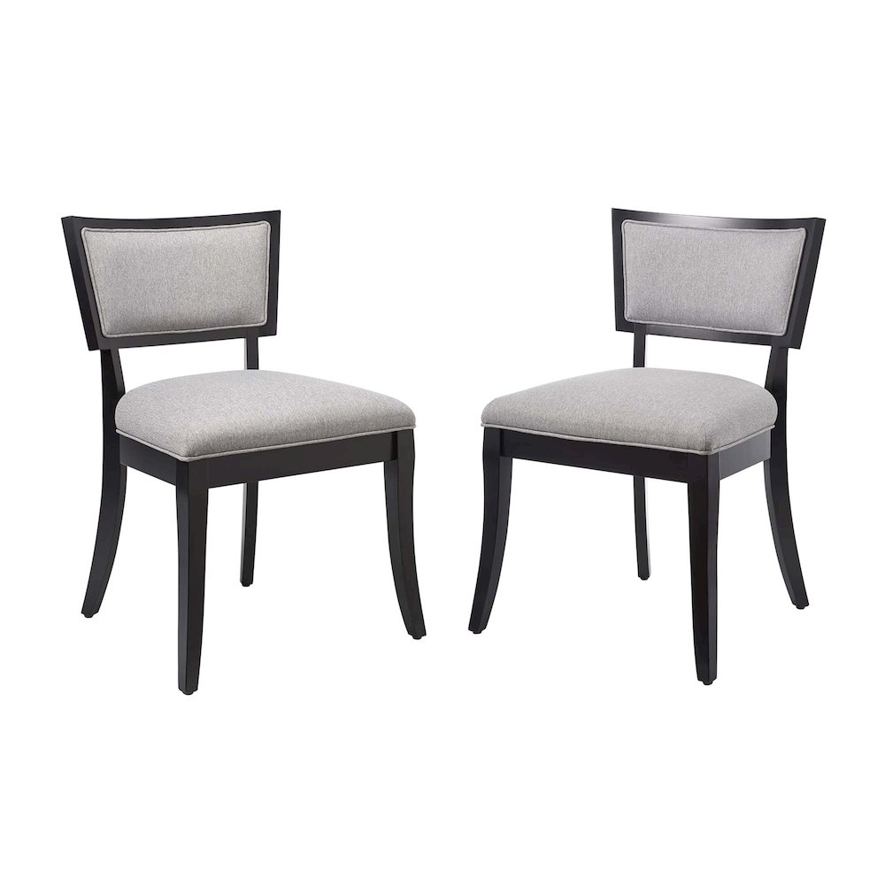 Pristine Upholstered Fabric Dining Chairs Set of 2. Picture 1