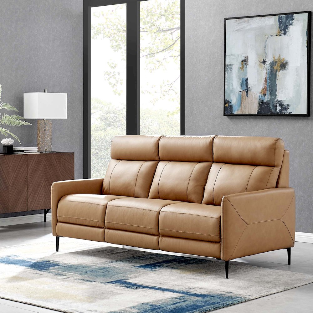 Huxley Leather Sofa. Picture 6