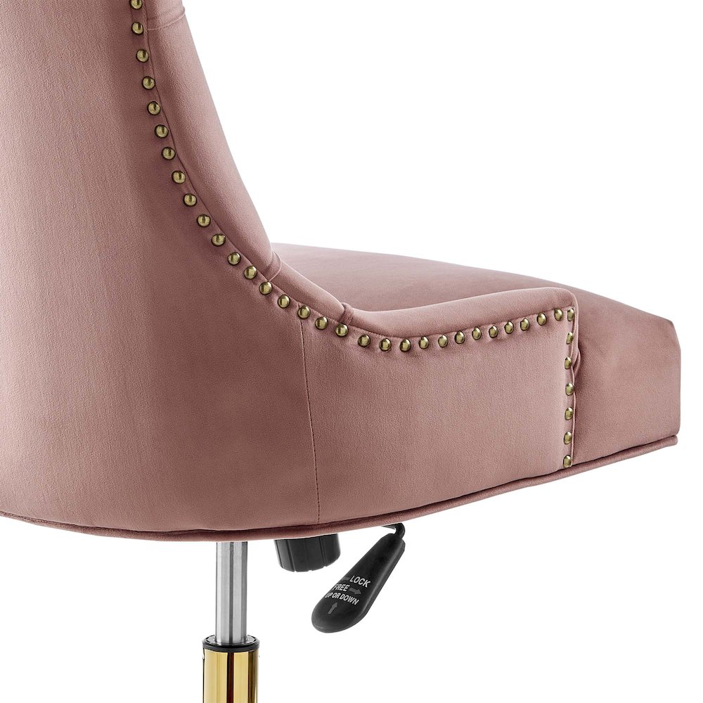 Regent Tufted Performance Velvet Office Chair. Picture 5
