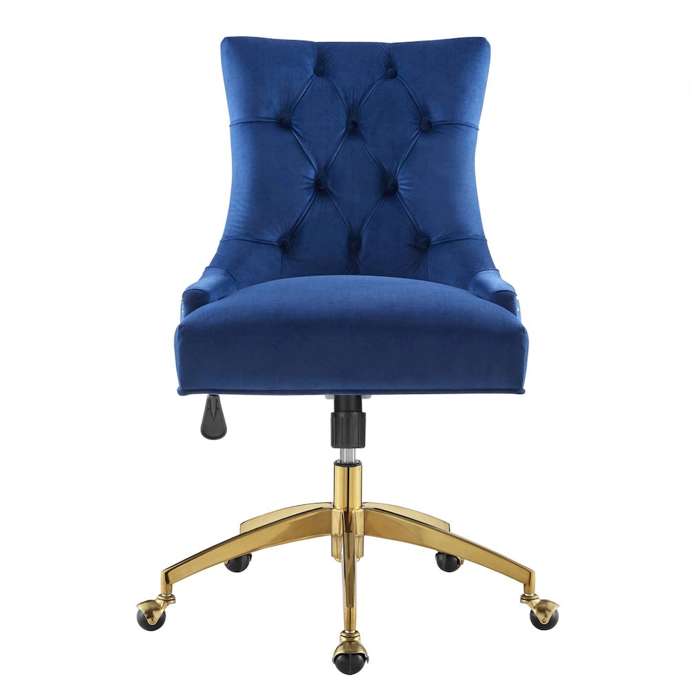 Regent Tufted Performance Velvet Office Chair. Picture 4
