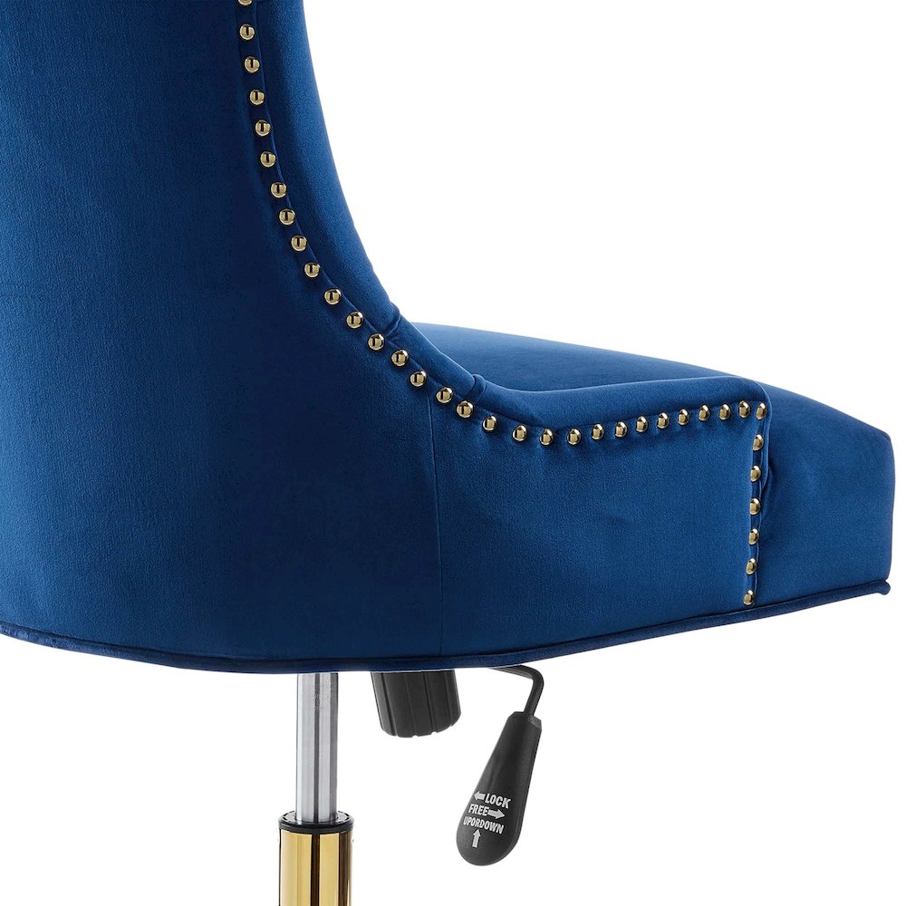 Regent Tufted Performance Velvet Office Chair. Picture 5