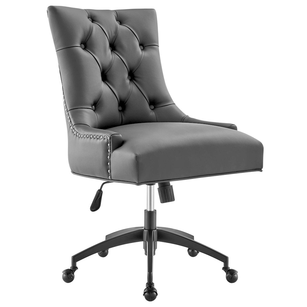 Regent Tufted Vegan Leather Office Chair. Picture 1
