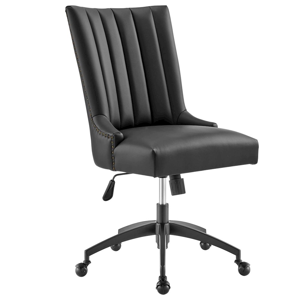 Empower Channel Tufted Vegan Leather Office Chair. Picture 1