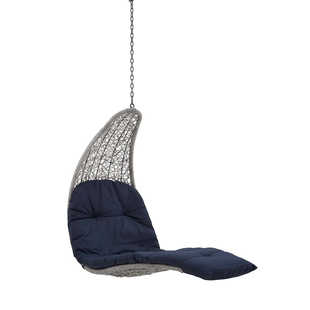 Landscape Hanging Chaise Lounge Outdoor Patio Swing Chair. Picture 1