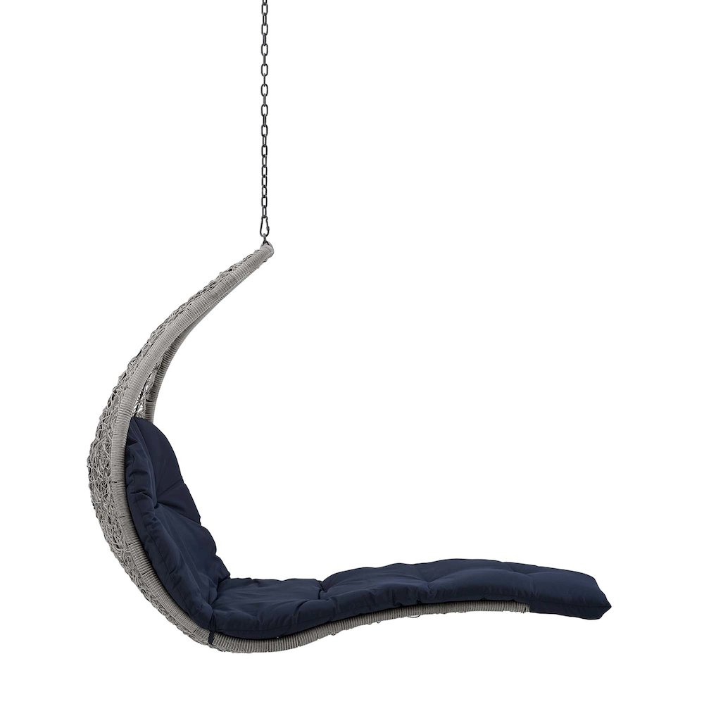Landscape Hanging Chaise Lounge Outdoor Patio Swing Chair. Picture 2