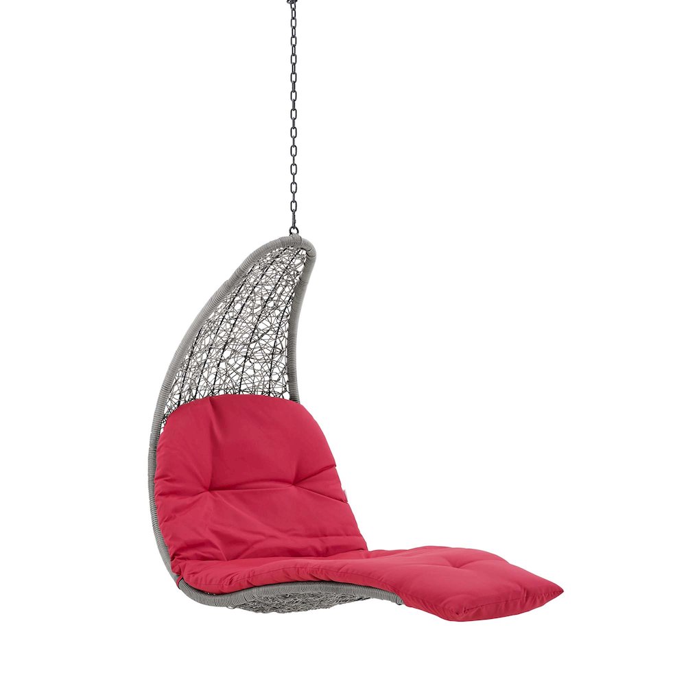 Landscape Hanging Chaise Lounge Outdoor Patio Swing Chair. Picture 1